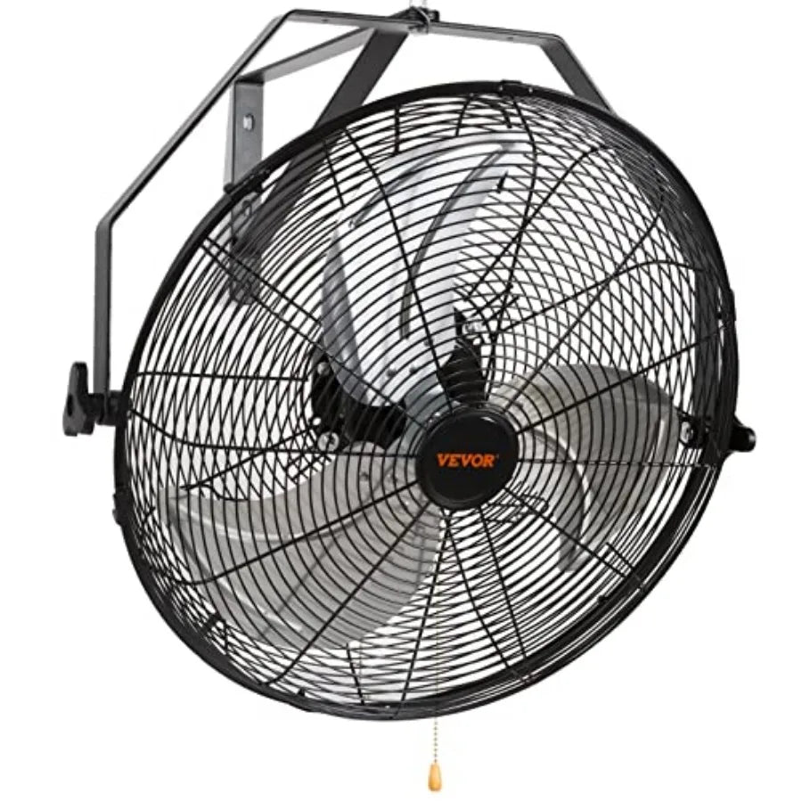 18 Inch Wall Mount Fan, 3-speed IP44 Waterproof Fan, Max. 4150 CFM Wall Mounted for Outdoor, Commercial, Residential, Greenhous